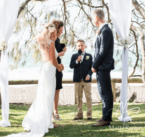 Suzanne Riley Marriage Celebrant for the Rings at Hidden Grove Noosa wedding
